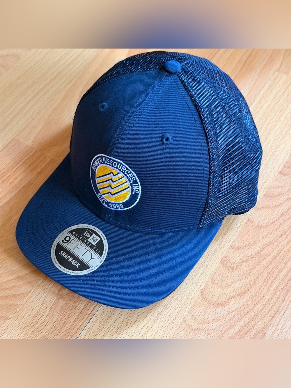 Blue New Era 9FIFTY Snapback Trucker Cap “Power Resources, Inc. East. 1989”